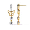 Butterfly Diamond Charm Earrings