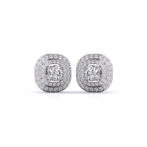 Centre 1 Carat Each Diamond Earrings