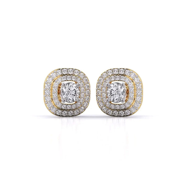 Centre 1 Carat Each Diamond Earrings