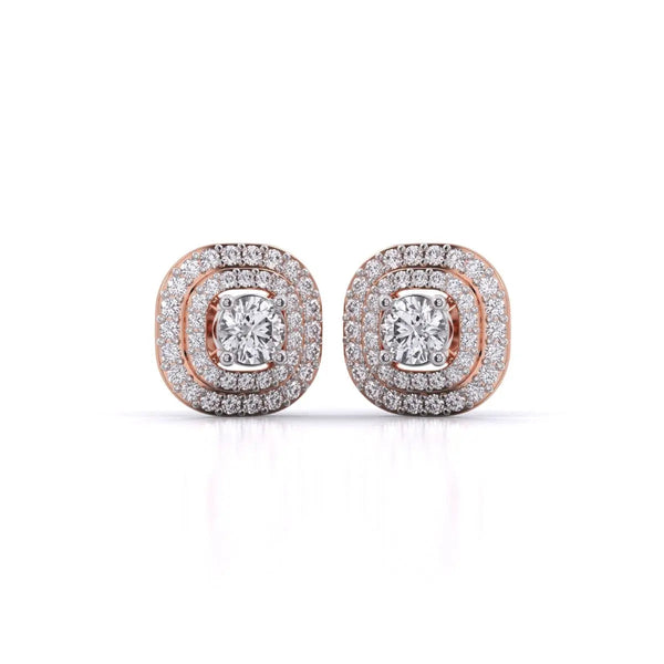 Centre 1 Carat Each Diamond Earrings