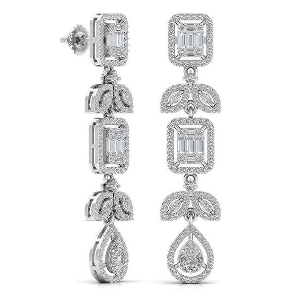 Chainlet Dangler Diamond Earrings