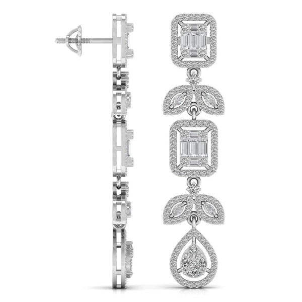 Chainlet Dangler Diamond Earrings