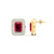 Cherry Halo Diamond Studs