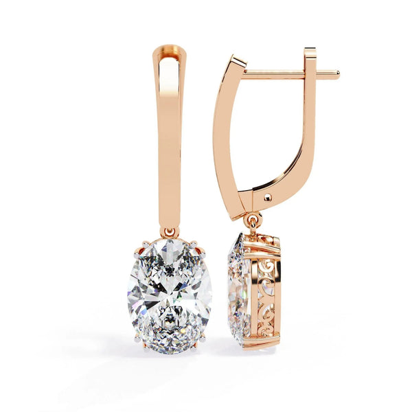 Classic Dangle Diamond Earrings