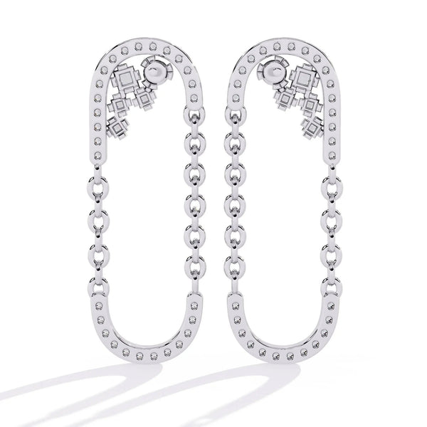 Classic DiamondU-Hoop Earrings