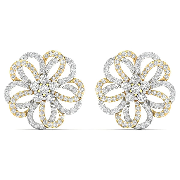 Classic Floral Diamond Earrings