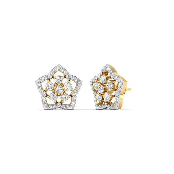 Cluster Diamond Floral Studs