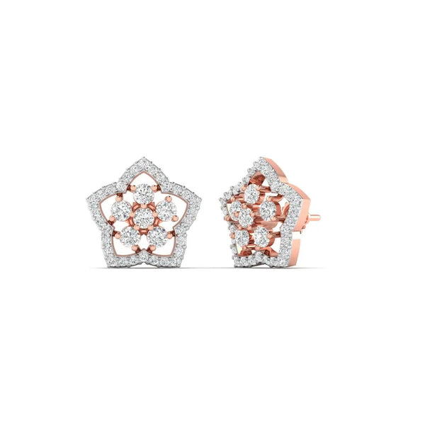 Cluster Diamond Floral Studs
