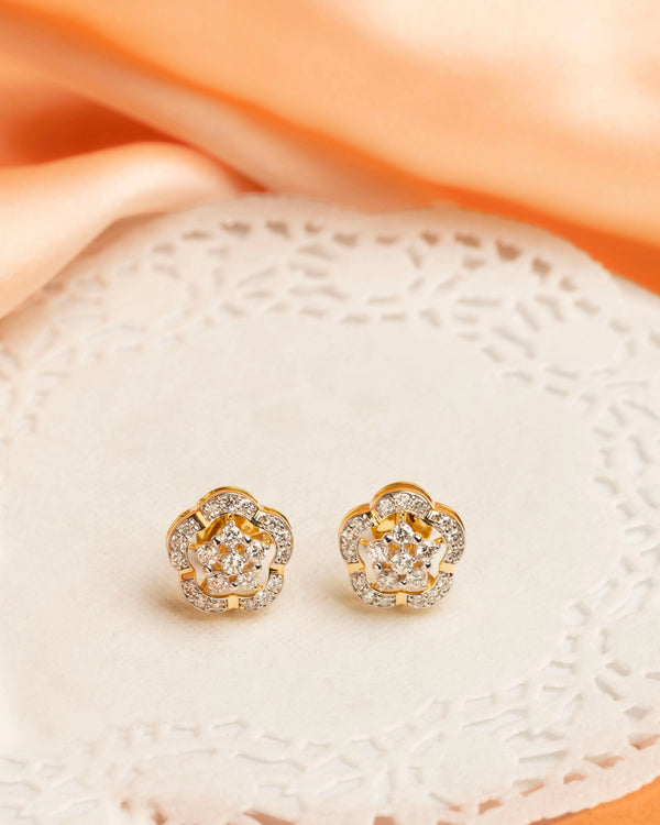 Cluster Setting Diamond Earrings