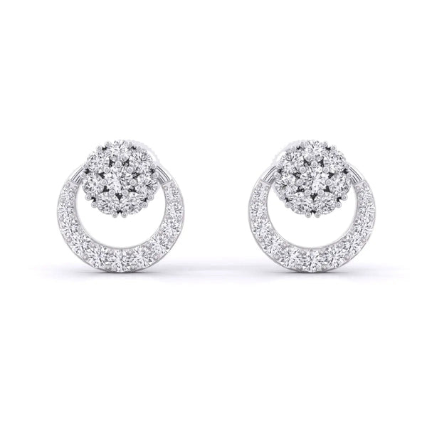 Contemporary Design Diamond Earrings