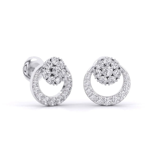 Contemporary Design Diamond Earrings