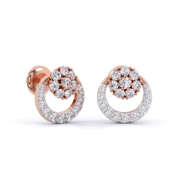 Contemporary Design Diamond Earrings