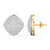 Round Pave Diamond Cluster Earrings