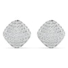 Round Pave Diamond Cluster Earrings