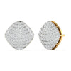 Round Pave Diamond Cluster Earrings