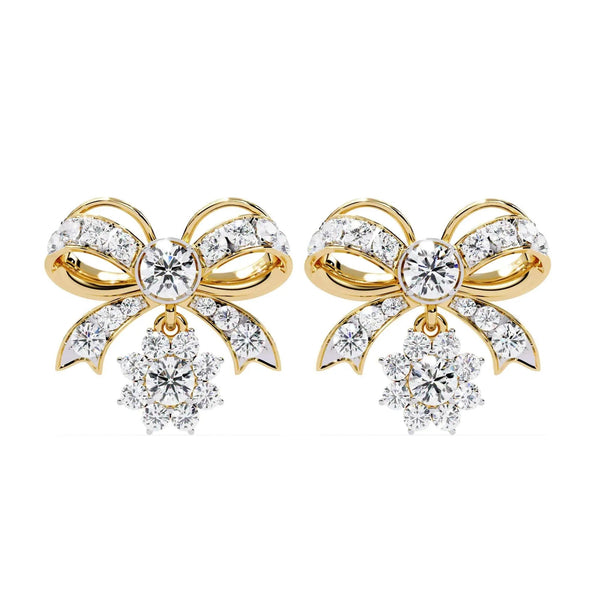 Dainty Bow Diamond Earring