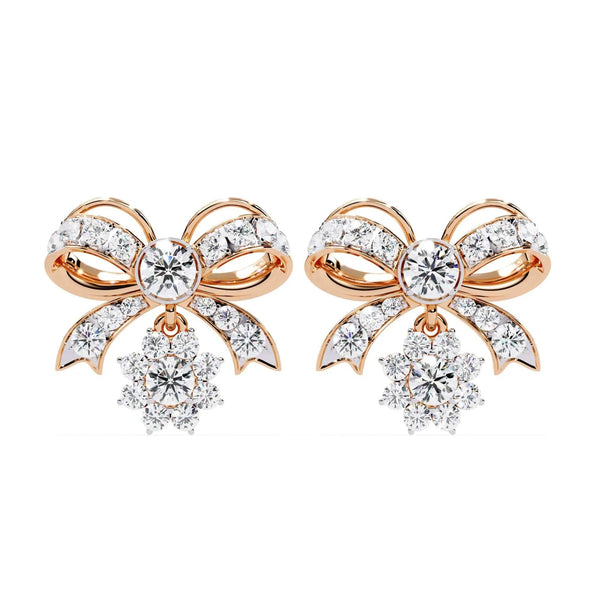 Dainty Bow Diamond Earring