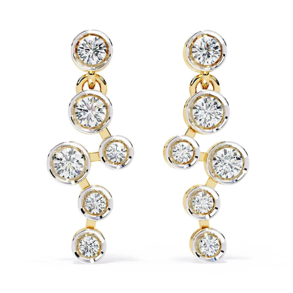 Dainty Diamond Dangling Drop Earrings