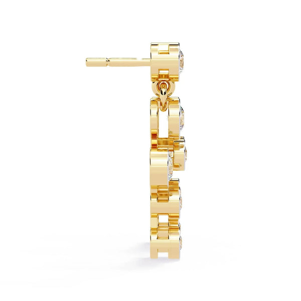 Dainty Diamond Dangling Drop Earrings