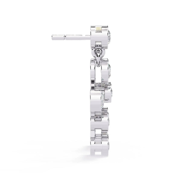 Dainty Diamond Dangling Drop Earrings
