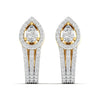 Dazzling Pear Halo Diamond Earrings