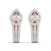 Dazzling Pear Halo Diamond Earrings