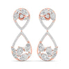 Dazzling Pear & Round Diamond Drop Earrings