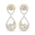 Dazzling Pear & Round Diamond Drop Earrings