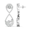 Dazzling Pear & Round Diamond Drop Earrings