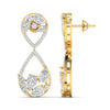 Dazzling Pear & Round Diamond Drop Earrings