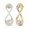 Dazzling Pear & Round Diamond Drop Earrings