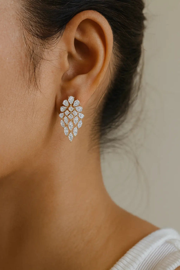 Dewdrop Diamond Dangle Earrings