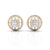 Diamond Ball Stud Earrings