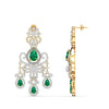 Diamond Chandelier Earrings in Two-Tone Gold