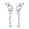 Diamond Cluster Cascade Earrings