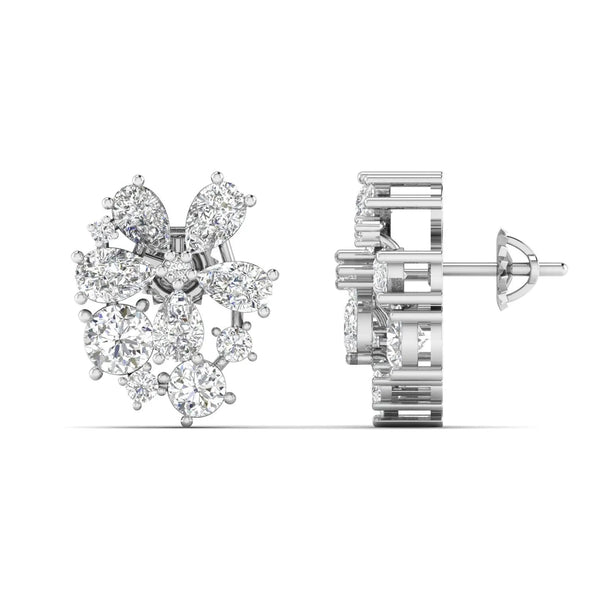 Diamond Cluster Earrings