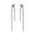 Diamond Dangle Earrings with Pink Diamond Accents