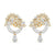 Diamond Dangling Earrings with Floral Design
