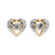 Diamond Heart Cluster Earrings