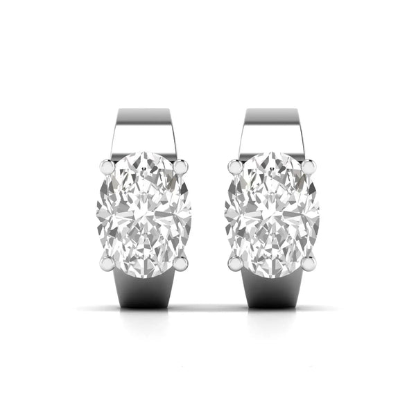 Diamond Huggie Earrings in Gold