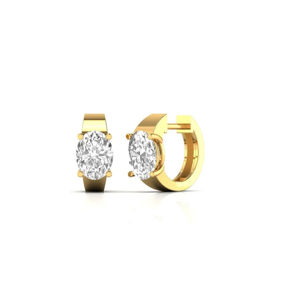 Diamond Huggie Earrings in Gold