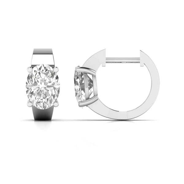 Diamond Huggie Earrings in Gold