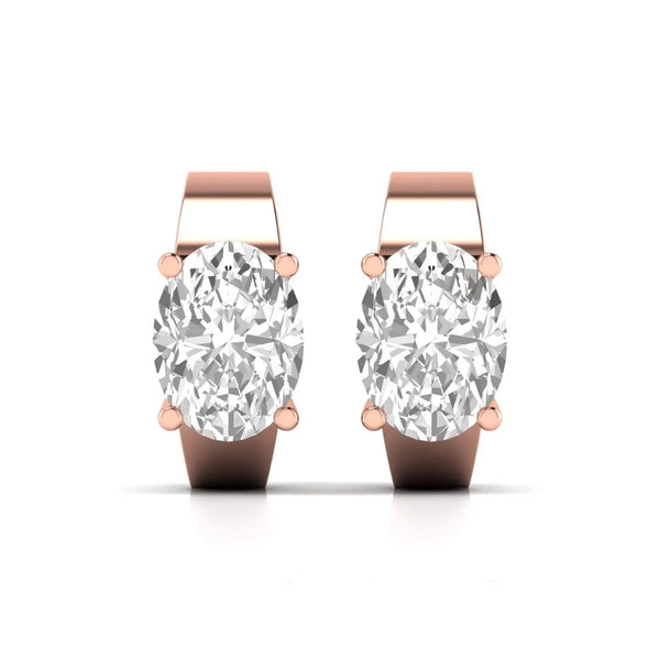 Diamond Huggie Earrings in Gold