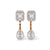 Double Halo Diamond Drop Earring