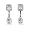 Double Halo Diamond Drop Earring