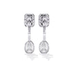 Double Halo Diamond Drop Earring