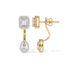 Double Halo Diamond Drop Earring