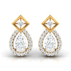 Edgy Teardrop Diamond Earrings