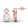Edgy Teardrop Diamond Earrings