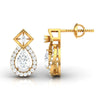 Edgy Teardrop Diamond Earrings